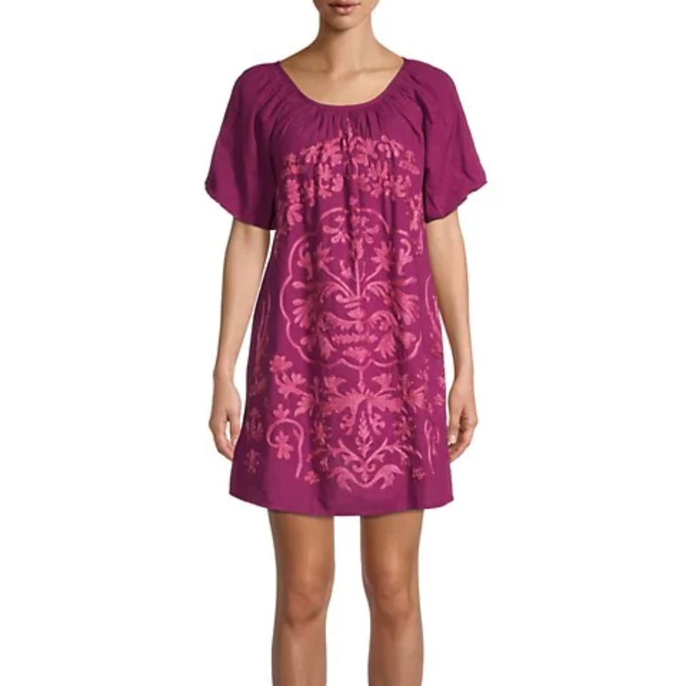 NWT Free People Fiona Embroidered Mini Dress - Picture 3 of 15